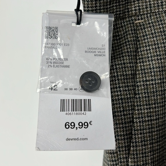 Devred 1902 NWT men’s straight leg pants eu 42 US 32 - Picture 7 of 13